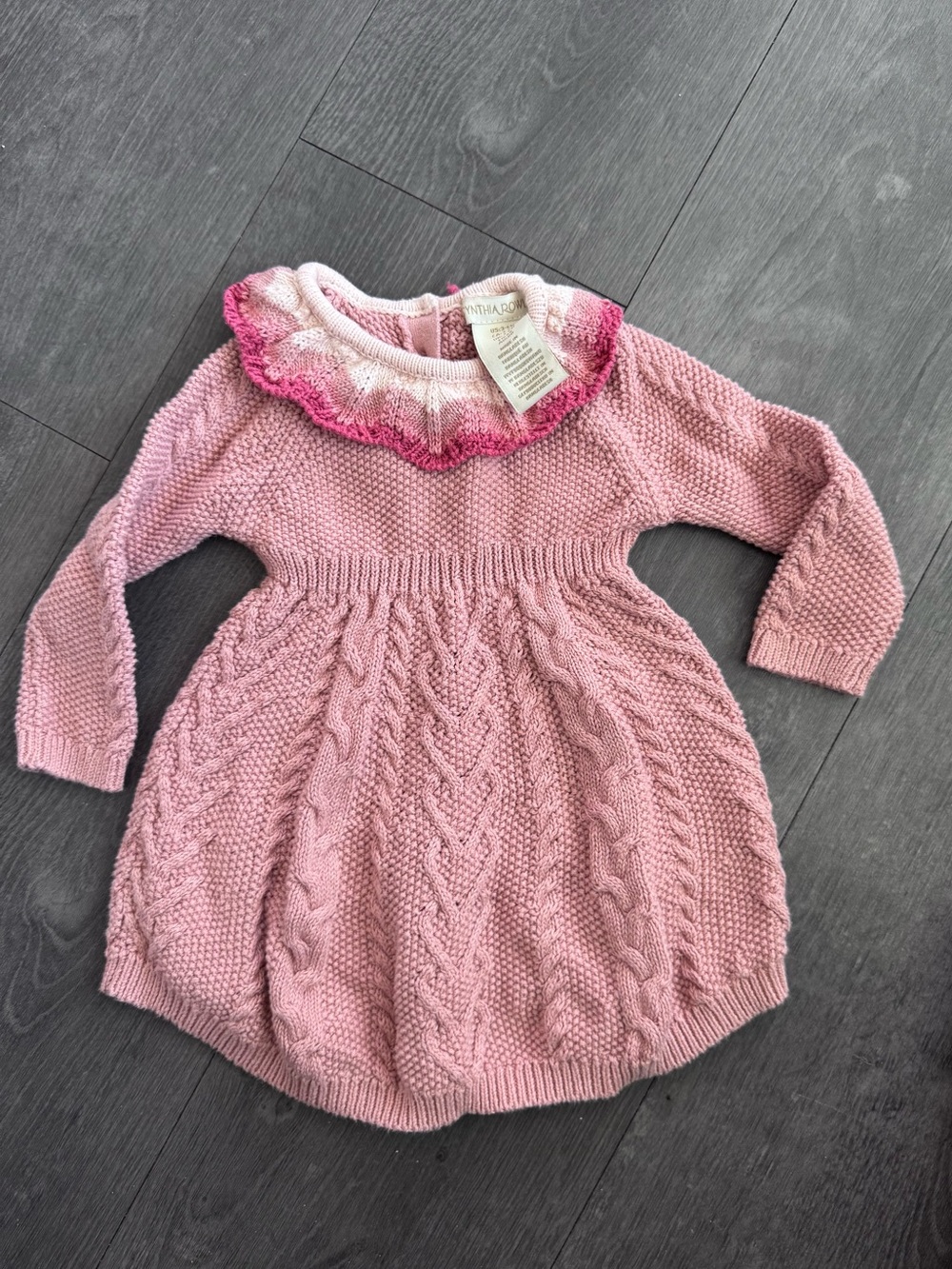 NWOT Cynthia Rowley Pink Knit Dress 3-6 Months